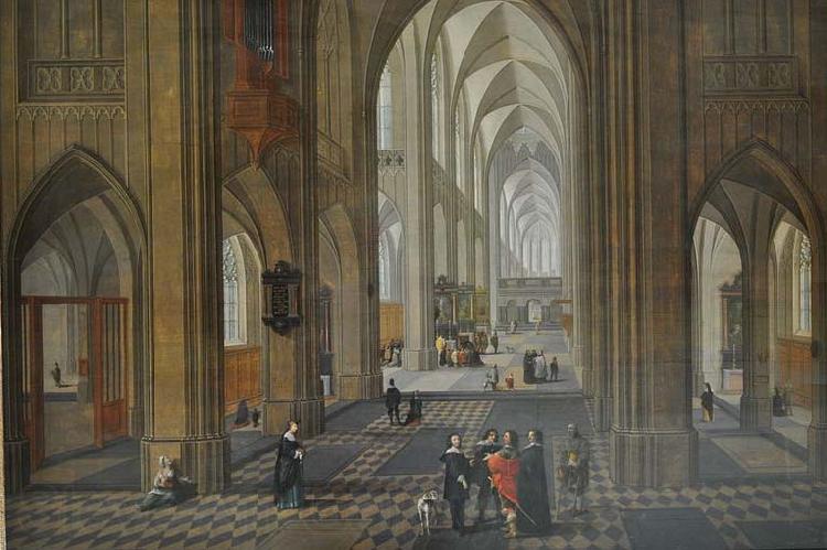 Pieter Neefs View of the interior of a church Norge oil painting art